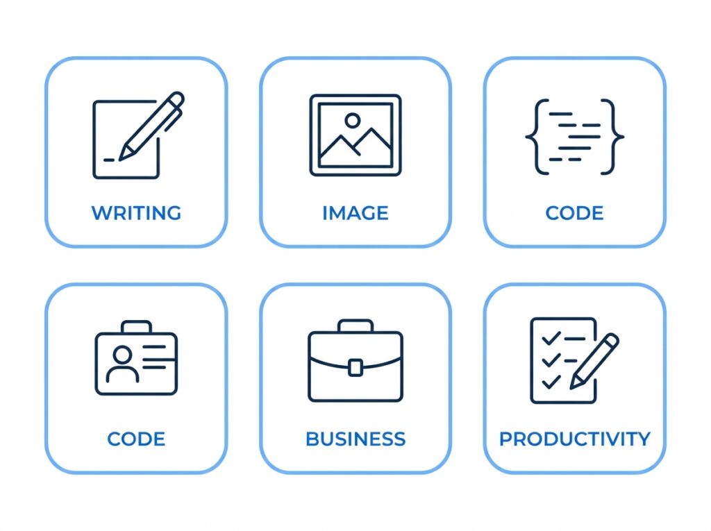 ai tool category icons grid 202606301036